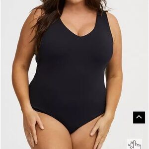 torrid Black V-Neck Sleeveless Bodysuit